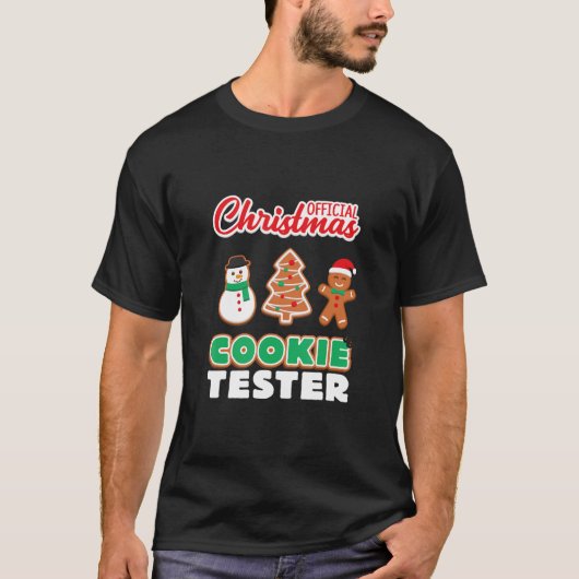公式クリスマスクッキーテスターTシャツクリスマスかわいい Tシャツ (正面)