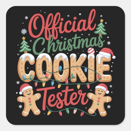 公式クリスマスクッキー試食クルー クリスマスベーキング スクエアシール (正面)