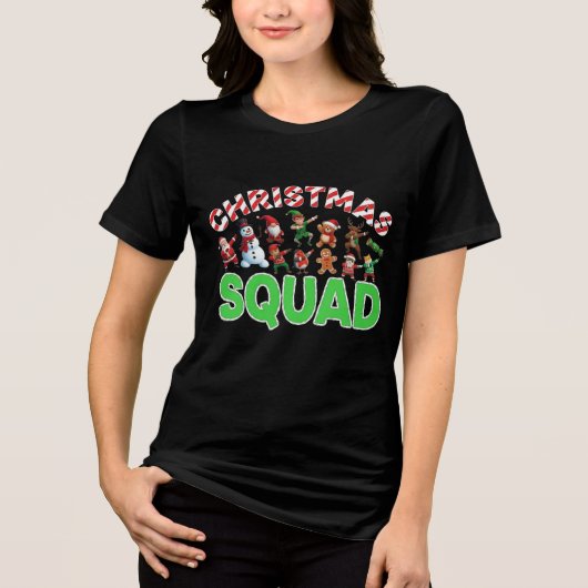 公式クリスマス部隊員 | 面白い祭典のタイピスト トライブレンドTシャツ (正面)