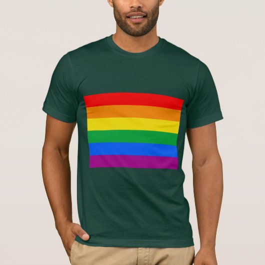 公式ゲイプライド国旗 Tシャツ (正面)