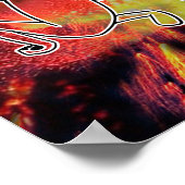 公式コヨーテ火山の上に跳躍デザイン ポスター (角)