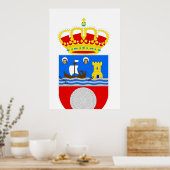 公式コートオブアームズCantabriaスペインのシンボルロゴ ポスター (キッチン)