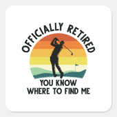 公式ゴ退職したルフ スクエアシール (正面)