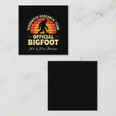 公式サスカッチ研究チーム：ビッグフットのハンター スクエア名刺 (正面/裏面)