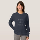 公式スリープシャツ - かわいい寝猫デザイン Tシャツ (正面フル)