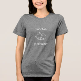 公式スリープシャツ - かわいい寝猫 トライブレンドTシャツ