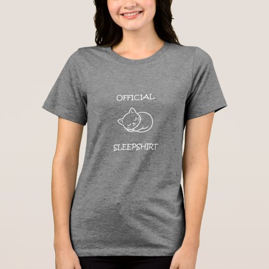 公式スリープシャツ - かわいい寝猫 トライブレンドTシャツ (正面)