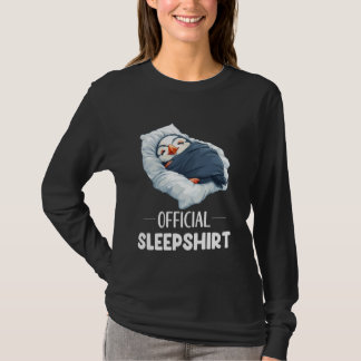公式スリープシャツ かわいい眠っているツノメドリ 動物好き Tシャツ