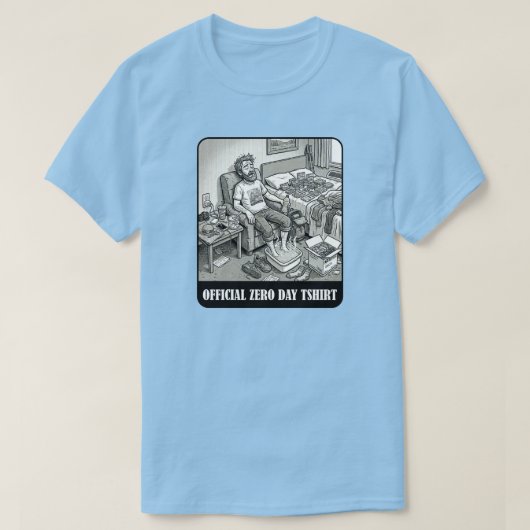 公式ゼロデイTシャツ 楽しい漫画 Tシャツ (デザイン正面)