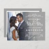 公式タイ結婚トルのお知らせ – グレー 案内ポストカード (正面/裏面)