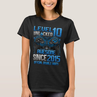 公式ダブルディジットレベル10アンロック10歳の誕生日 Tシャツ