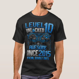 公式ダブルディジットレベル10アンロック 10歳の誕生日 Tシャツ