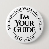 公式ツアーガイドバッジボタン 缶バッジ (正面)