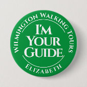 公式ツアーガイドバッジボタン 缶バッジ (正面)