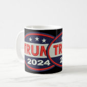 公式トランプ2024刺繍エンブレム コーヒーマグカップ (正面左)