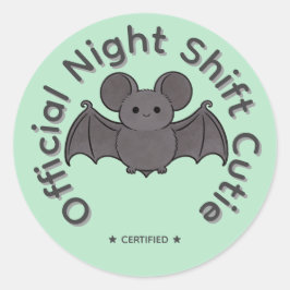 公式ナイトシフトカワイイコウモリハロウィン ラウンドシール