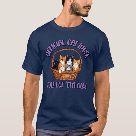 公式ネコ好き – 全部集めよう Tシャツ (正面)