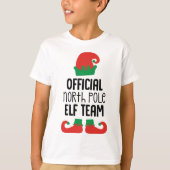 公式ノースポール小妖精や小人チームクリスマス Tシャツ (正面)