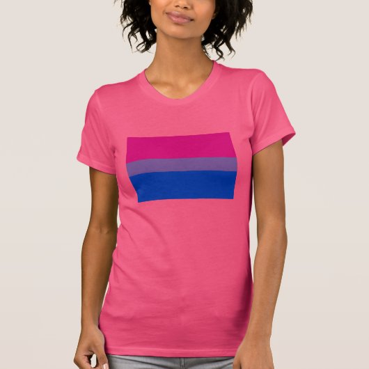 公式バイセクシャル・プライド・フラグ Tシャツ (正面)