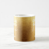 公式バダスボスバベメタリック金ゴールド名 コーヒーマグカップ (中央)