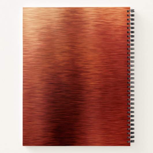 公式バダスボスバベメタリック銅名 ノートブック (裏面)