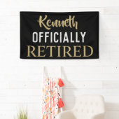 公式バナ退職したーパーソナライズされた 横断幕 (インサイチュ)