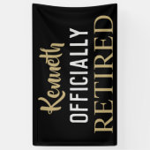 公式バナ退職したーパーソナライズされた 横断幕 (縦)