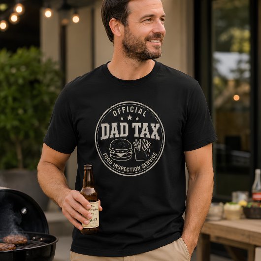 公式パパ税食品検査サービス Tシャツ