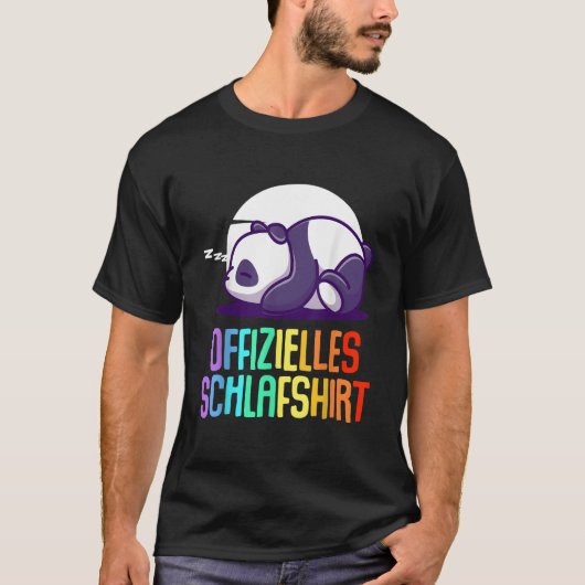 公式パンダパンダのクマ寝るデザイン Tシャツ (正面)