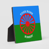 公式パーソナライズされたのロマニージプシー旅行者旗 フォトプラーク (正面)