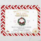 公式パーソナライズされたニースリスト証明書 (正面/裏面)