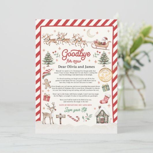 公式パーソナライズされた小妖精や小人さよなら子供へび 招待状 (スタンド正面)