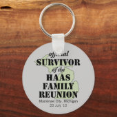 公式ファミリー懇親会サバイバー – ミシガングリーン キーホルダー (正面)