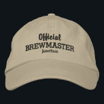 公式ブおもしろいリューマスタービール愛好家名前をカスタムする 刺繍入りキャップ<br><div class="desc">ビールが大好きな人に最適な帽子！このおもしろい野球スタイルキャップは、「オフィシャルブルマスター」（ビールのタスターやブルワーなどに変わる）と下の名前をカスタムする（または言葉で置き換える）を備えている。文字とキャップの色を簡単に変更。あなたは自分のクラフトビールを醸造したり、ビールを飲むのが好きになったり、それが自分の帽子だ！</div>
