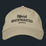 公式ブおもしろいリューマスタービール愛好家名前をカスタムする 刺繍入りキャップ<br><div class="desc">ビールが大好きな人に最適な帽子！このおもしろい野球スタイルキャップは、「オフィシャルブルマスター」（ビールのタスターやブルワーなどに変わる）と下の名前をカスタムする（または言葉で置き換える）を備えている。文字とキャップの色を簡単に変更。あなたは自分のクラフトビールを醸造したり、ビールを飲むのが好きになったり、それが自分の帽子だ！</div>