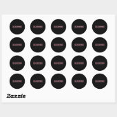 公式ブラックザアルバムブラック ラウンドシール (シート)