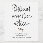 公式プロモーションベビー妊娠発表 ワインラベル (シングルラベル)