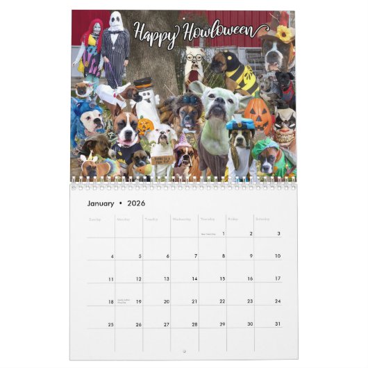 公式ボクサー犬の生活 – 15ヶ月の犬のカレンダー カレンダー (1月 2026)