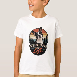 公式ボストンテリアライフ ロゴ Tシャツ