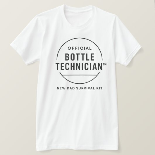 公式ボトル技師 新米パパのサバイバルキット Tシャツ (デザイン正面)