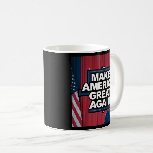 公式メイクアメリカ素晴らし再びマーチ コーヒーマグカップ (正面右)