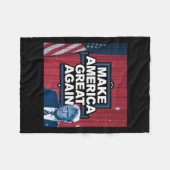 公式メイクアメリカ素晴らし再びマーチ フリースブランケット (正面(横))