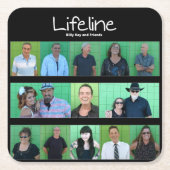 公式ライフライン飲料用コースター スクエアペーパーコースター (正面)