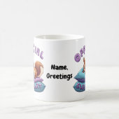 公式リス寝る かわいい＆おもしろい居眠り コーヒーマグカップ (中央)
