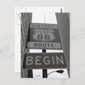 公式ルート66開始サイン ポストカード (正面/裏面)