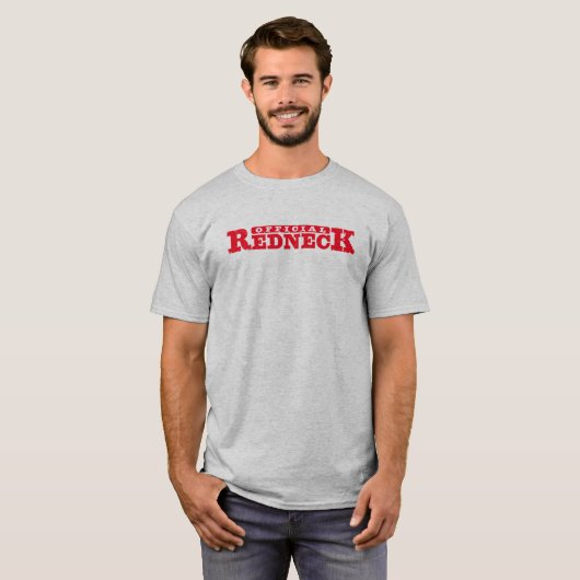 公式レッドネックTおもしろいシャツ。 Tシャツ (正面フル)