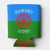 公式ロマニジプシー国旗のシンボルはクーラー 缶クーラー (裏面)