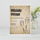 公式ヴィンテージではなくアンティーク大人誕生日カード 招待状 (スタンド正面)