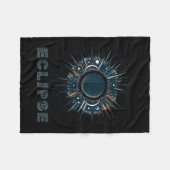 公式ヴィンテージ太陽の食 フリースブランケット (正面(横))