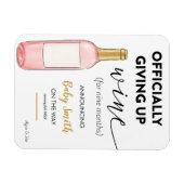 公式与えのワイン妊娠発表 マグネット (横)